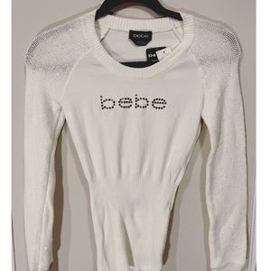bebe logo sweater